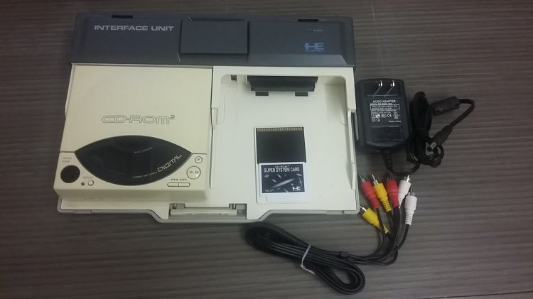 Pc-Engine CD Rom2 +Interface unit + system card 3.0 - Click Image to Close